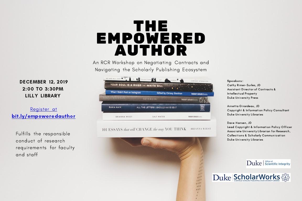 Workshop Flyer of The Empowered Author